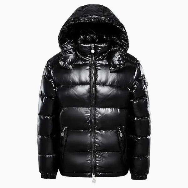 Men&#039;s Down Parkas Mens Fashion Casual Outerwear Parkas Solid Color Bright Down Coat Warm Down Jacket Men Winter Waterproof Puffer Jacke