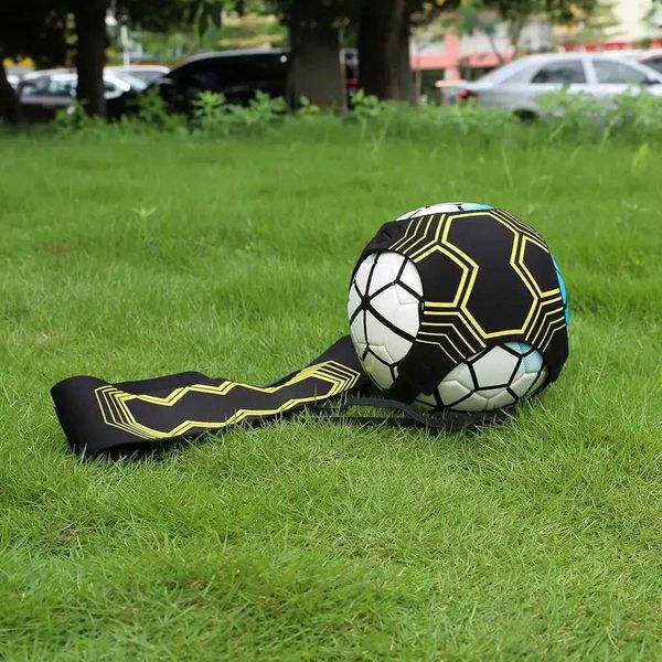 Football Kick Trainer Adjustab Soccer Ball Training Nylon Cloth Soccer Trainer Solo Belt Elastic Auxiliary Fitn EquipmentXJ241023