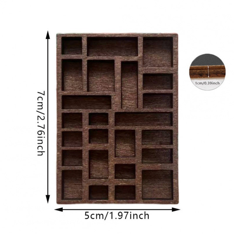 TEMU Wooden Miniature Trinket Shelf - Jewelry And Mineral Specimen Storage Rack, Ideal For Desktop Decoration And Small Item Organization, Perfect