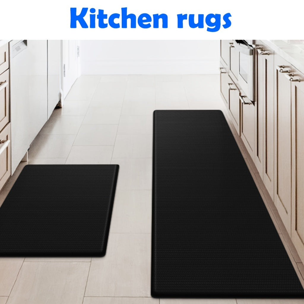 TEMU Pvc Kitchen Rugs 2pcs, Kitchen Mat Non-slip Kitchen Floor Mat, Ultra Soft Heavy Duty Pvc Foam Rugs For Kitchen, Floor Home, Office, Sink,