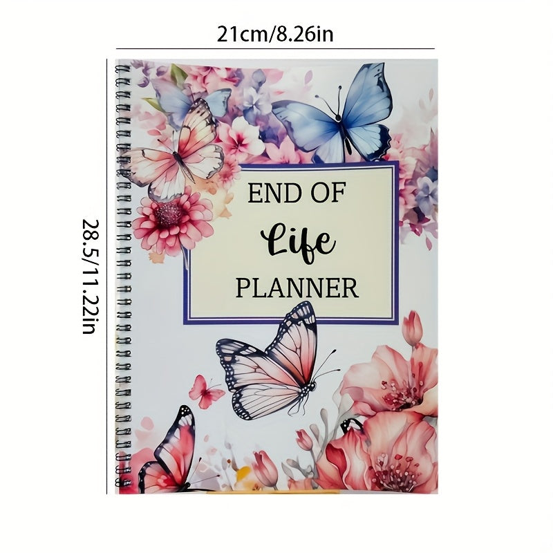 TEMU End Of Life Planner Notebook - Vintage Style, With Spiral Binding & Lined Pages, 4-12-365-day Layout, Ideal For Daily Use & Gifting, Daily