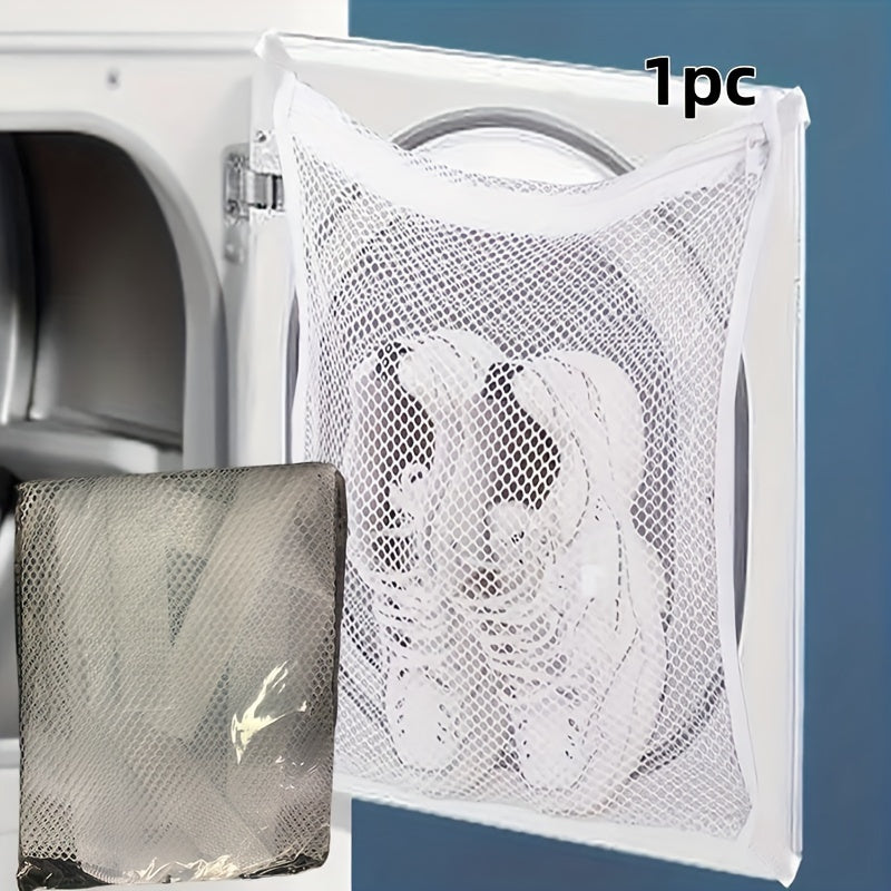 TEMU 1pc Sports Shoe Dryer And Washing Machine Bag, Shoe, Apparel & Laundry Drying Mesh Net Bag With Zipper And Handle Strap, , Reusable, Woven