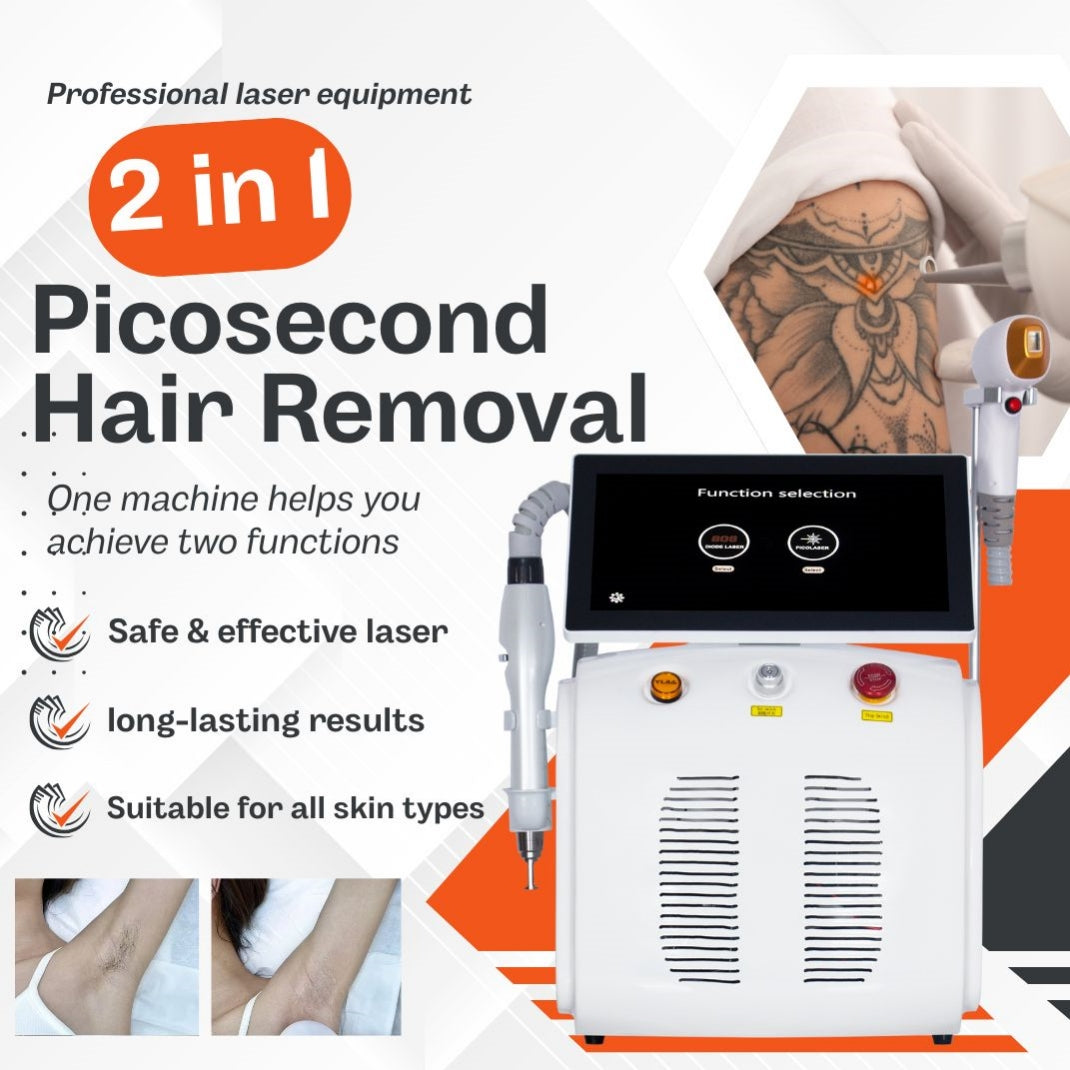 2 In 1 Diode Laser Hair Removal Machine With Picosecond Laser Device For Tattoo Removal Pigmentation Reduction And Professional Skin Rejuvenation Tr