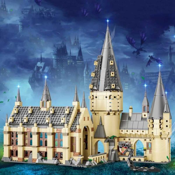 In stock creative experti Mini blocks games Magic World Great Hall moc Building Block bricks model Christmas 75954 16052 Z250108