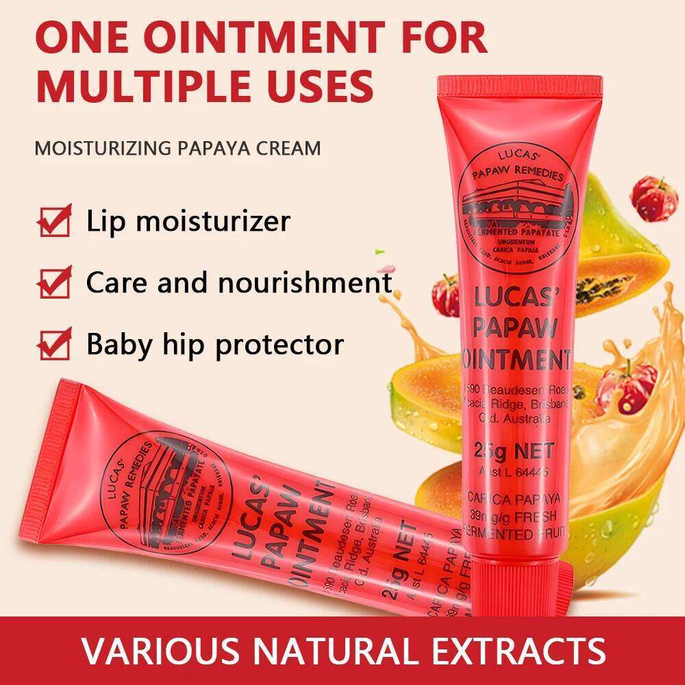 Papaw Ointment Lipstick Moisturizing Anti Drying Multifunctional Hydrating Universal Cream Lip Balm Oil 25g Lucas Face Care free shipping