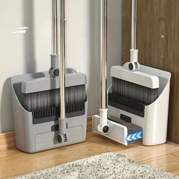 Thickened Broom Dustpan or Brush Set Indoor Nonstick Hair Long Handle With Stand Up Combo 240123