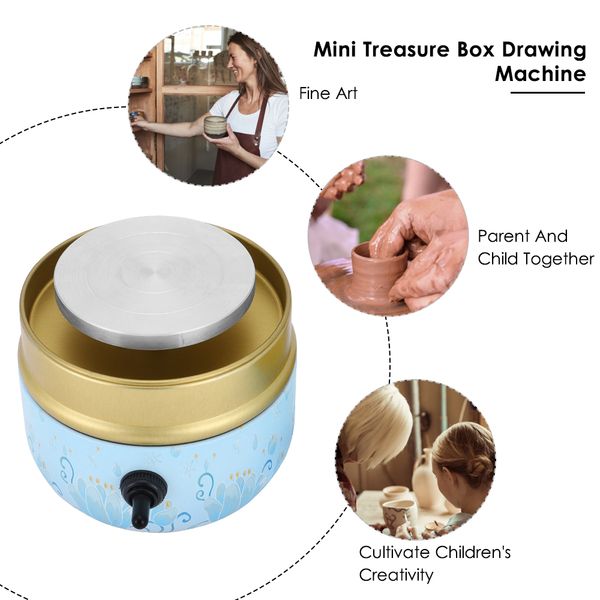 Potter&#039;s Wheel Electric Pottery Wheel Forming Machine Pottery Turntable With Tray&Sculpting Kit Ceramic Art Craft DIY Clay Tool