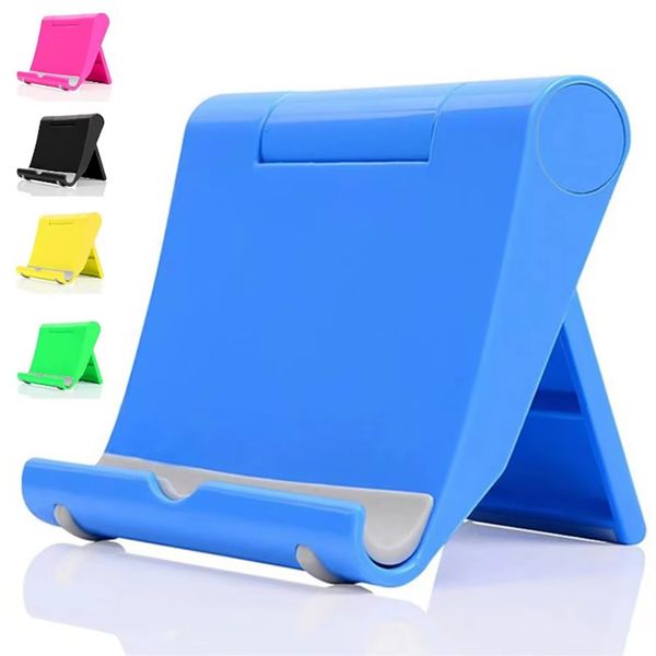 Lazy Bracket Mobile Phone Holder Table Desktop Stand Plastic Desk Mount Candy Color Mini Portable Holder Bracket for Smartphones