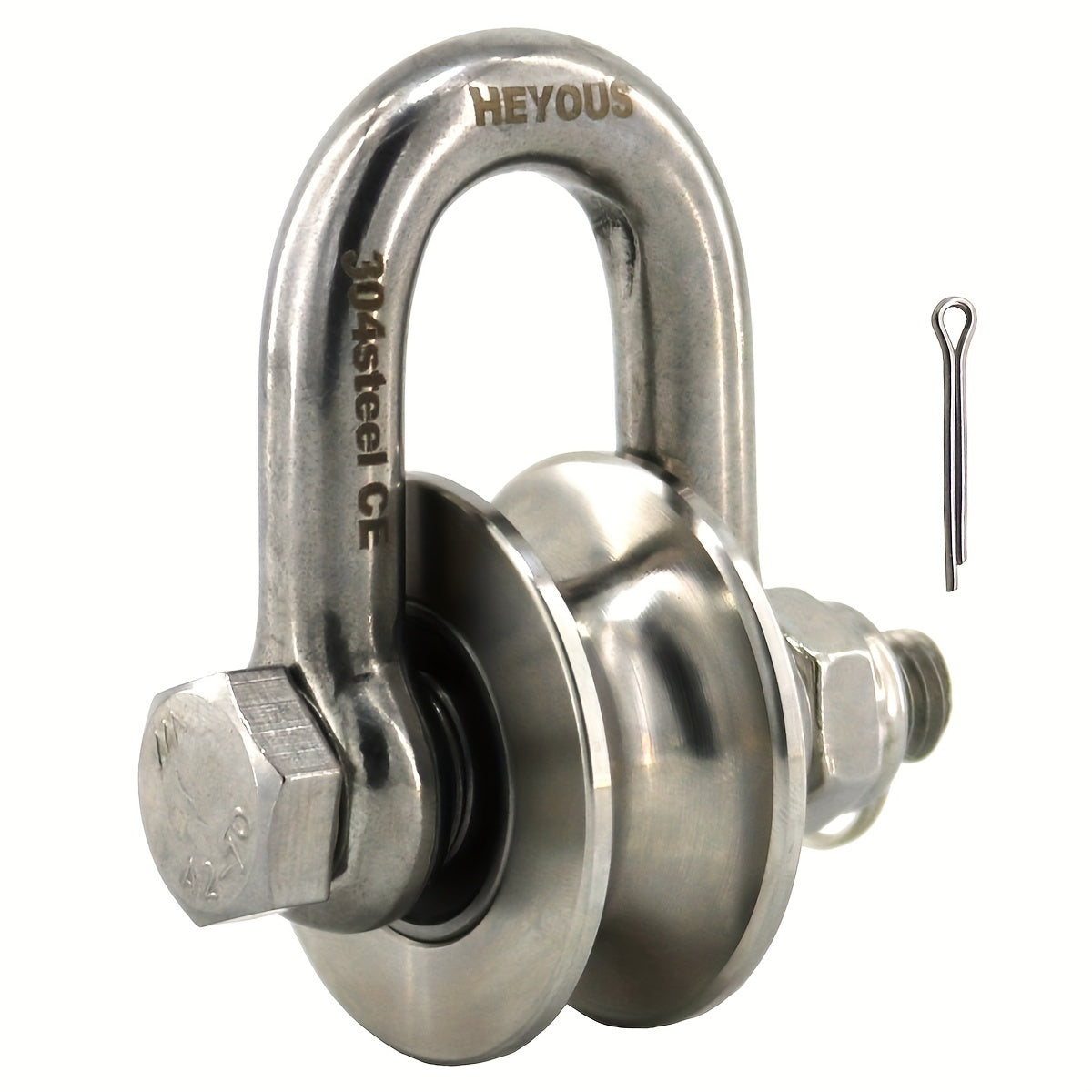 TEMU Stainless Steel Large D-shaped Lifting Shackle, With A Load-bearing Capacity Of 2000bl, Used For Tying, Towing, Suspension, Or Lifting