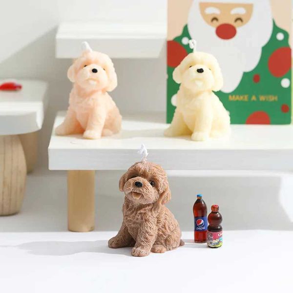 Baby Give Away Gifts Teddy Dog Scented Candle Aesthetic Decoration Room Cute Animal Fragrant Candles Photo Props Birthday CandleXJ241207