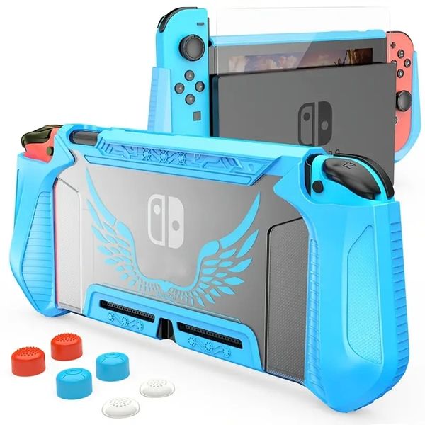 For Nintendo Switch Case With Screen Protector, For Nintendo Switch TPU Protective Heavy Duty Cover Case, For Nintendo Switch Accessories