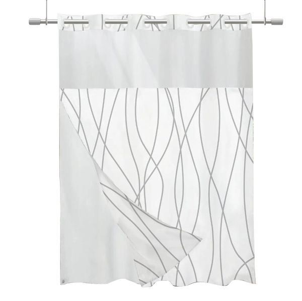 Durable splicing of washable waterproof polyester shower curtain