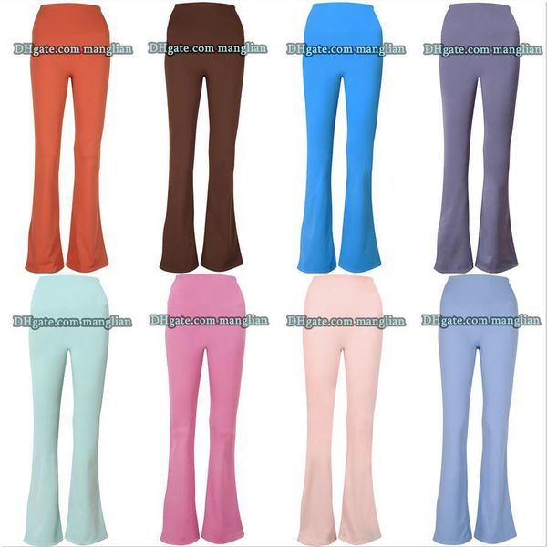 Women Flared Pants High-Stretch Women Yoga Pants Sculpting Fit Leggings Pilates Yoga Featuring Flatlock Seams and Elastic Waistband for Comf