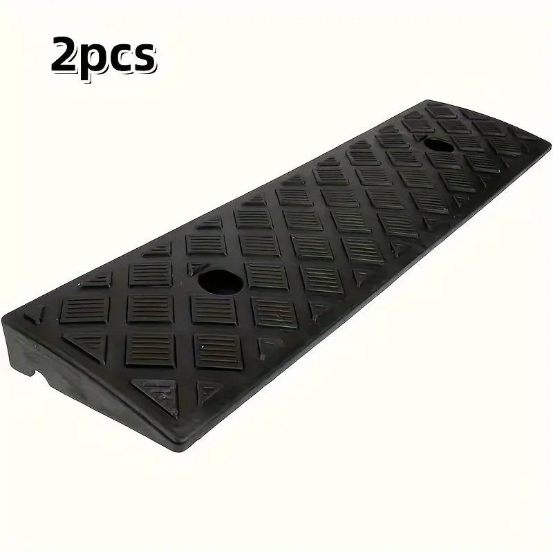 TEMU 2pcs Heavy-duty Portable Rubber Ramps For Driveways & - Ideal For Cars, Bikes, Equipment & Wheelchairs - , Weather-resistant & Slip-resistant