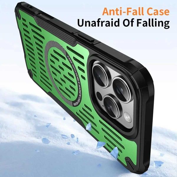 Cellphone Case Ultra thin magnetic cooling box suitable for iPhone 16 15 14 12 Pro Max Plus anti drip fingerprint protection cover G241008