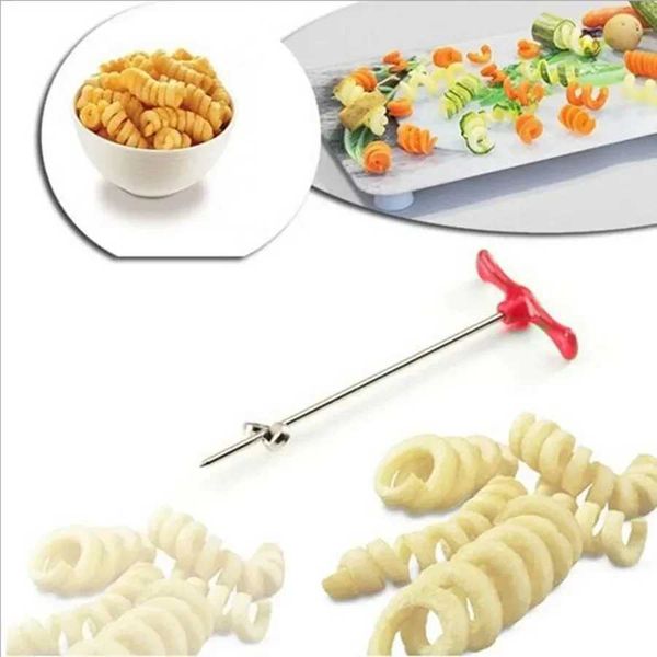 Potato Spiral Cutter Manual Roller French Fry Cutter Making Twist Shredder Grater Kitchen Gadget Cooking Tools Vegetable Slicer X2501251