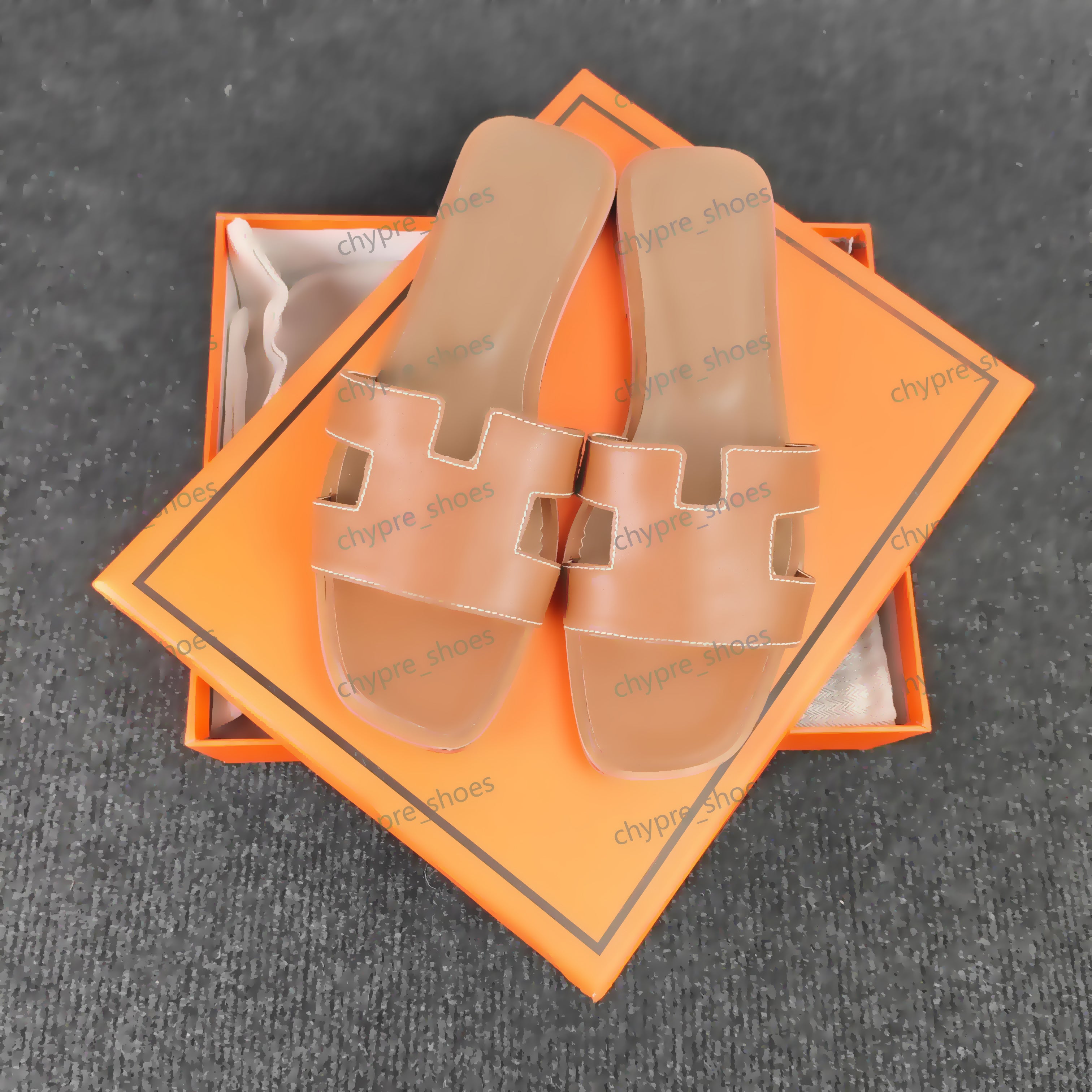 Sandals Designer Sandals Women&#039;s Fashion Luxury Slide Letter Slide Rubber Leather Flat Shoes Summer Beach Bath Slippers Brown Retro Sandals 777