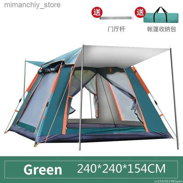 Tents and Shelters 4-6 Person Outdoor Automatic Quick Open Tent Waterproof Camping Tent Family Outdoor Instant Setup Tent with Carring Bag Q