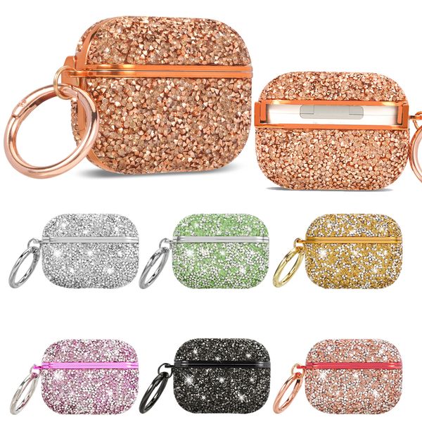 Glitter Bling Rhinestone Airpod Protective Case Headphone Accessories For Airpods Pro 2 Air Pods 3 2 1 2nd generation Wireless Earphone Hard