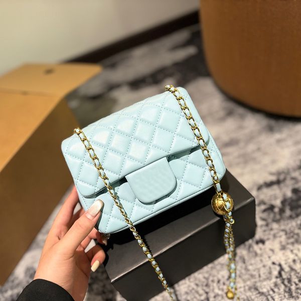 Designer Shoulder Bag Luxury Women Bags wallet Slot Classic Chain Plaid Flap Gold Small Golden Ball the Tote Genuine Leather Diamond Lattice