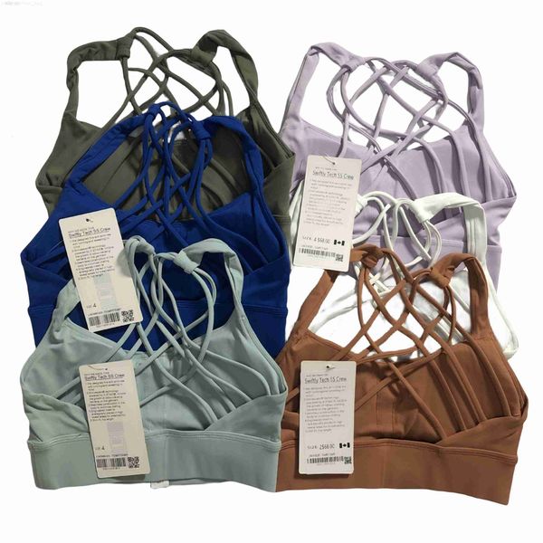 Sports Bra Underwear Womens Fitness Yoga Bra Eight Cross Strap Shockproof Beautiful Back Workout Gym Tank Tops Cycling Running Casual Brassi