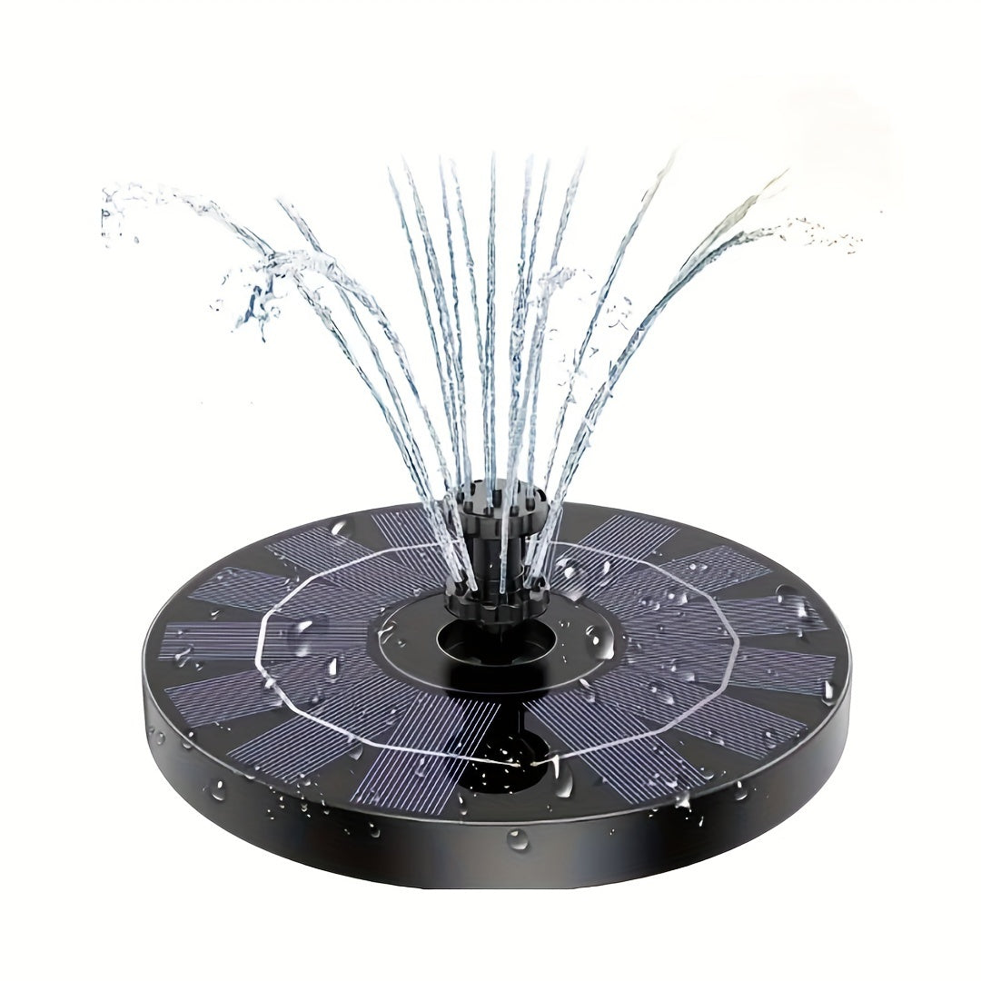 TEMU Solar Fountain Pump With 6 Nozzles, Solar Fountain, Used For Outdoor Bird Baths, Garden Decoration, , Fish Tanks, Aquariums