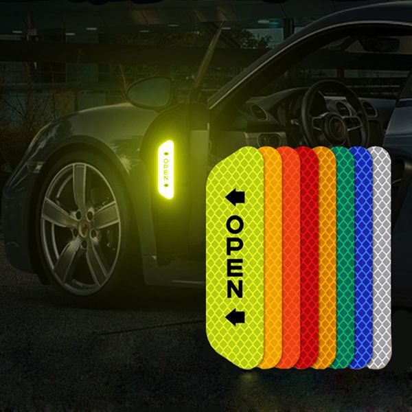 Reflective Car Door Sticker Safety Warning Tape Strips Decals for Kia Proceed Gt Fiat Freemont Skoda Octavia 2024 Auto Exterior Accessories