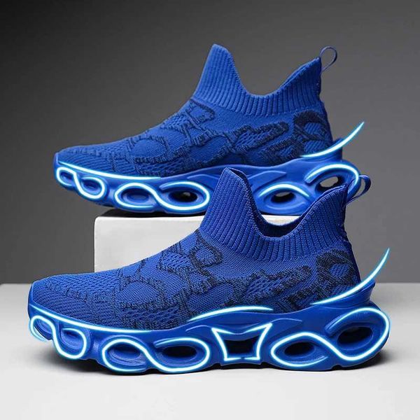 Hot S Fi Blade Running Shoes Men Blue Casual Sports Sneakers Men Men Leves Levações de homens respiráveis tênis tênis 46 Z241210