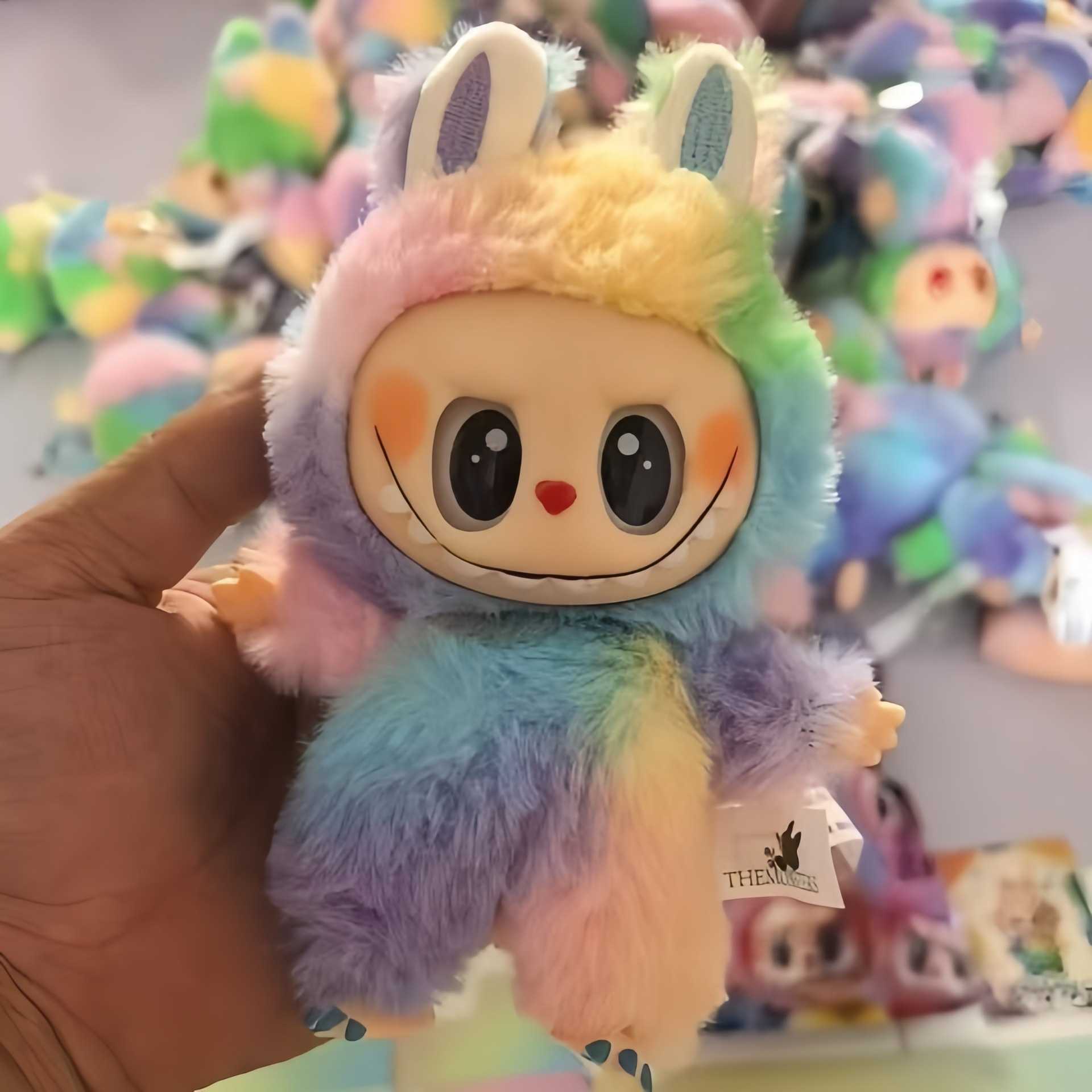 Labubu Fourth Generation Vinyl Face Plush Labubu Macaron High-Quality Fourth Generation Blind Box Keychain L250803