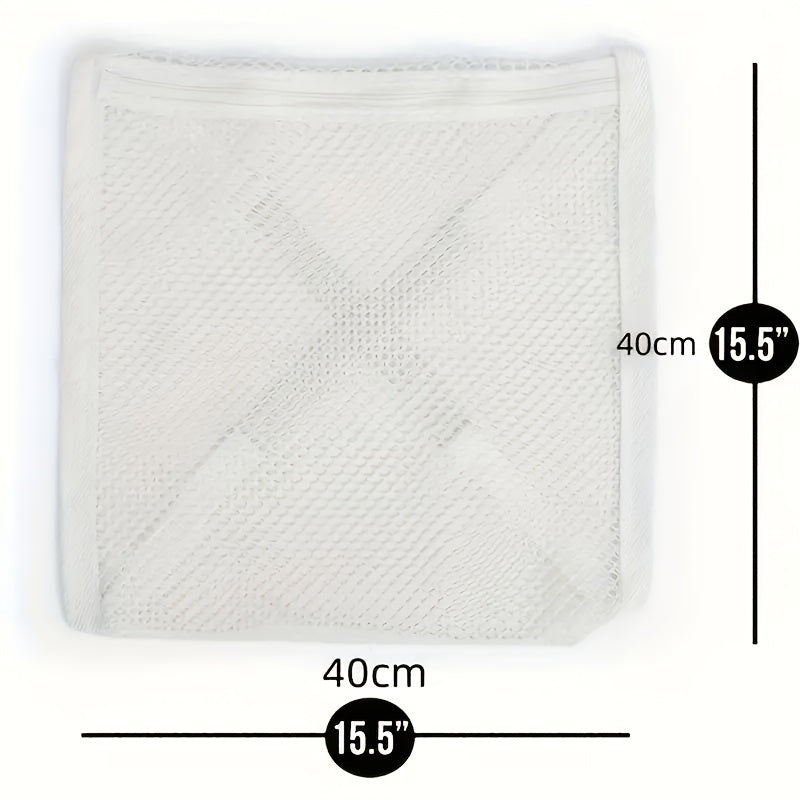 TEMU Polyester Shoe Drying Bag With Strap And Zipper - Mesh Laundry Bag For Sneakers, Multi-, Rectangular Shape, Laundry Bags