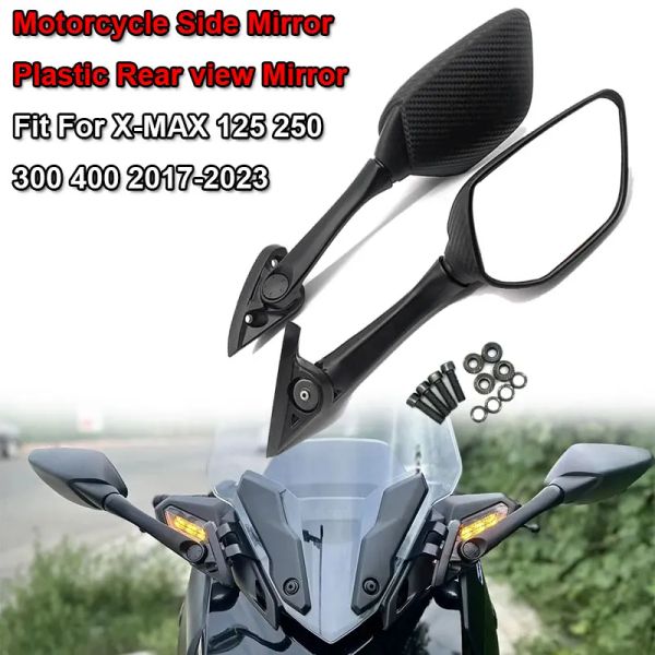 Fit For YAMAHA XMAX125 XMAX 250 XMAX 300 XMAX 400 2017-2023 Motorcycle Accessories Side Mirror Plastic Foldable Rear view Mirror