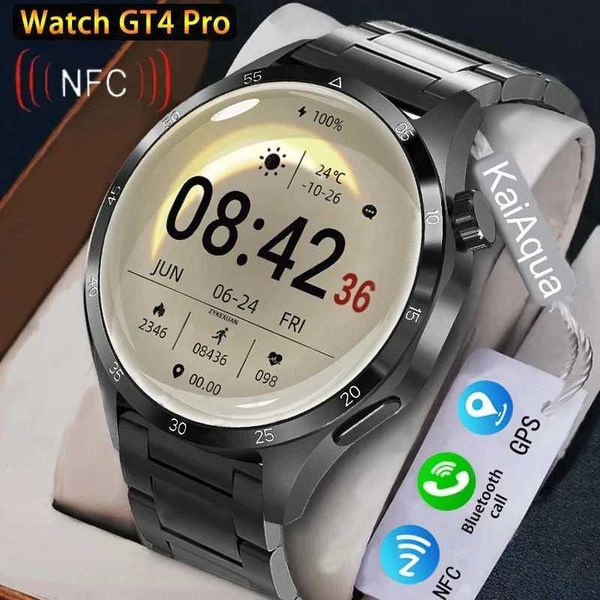 For HUAWEI GT4 Pro GPS NFC Smart Watch Men 360*360 AMOLED Screen Heart rate Bluetooth Call IP68 Waterproof Man Smartwatch M240824