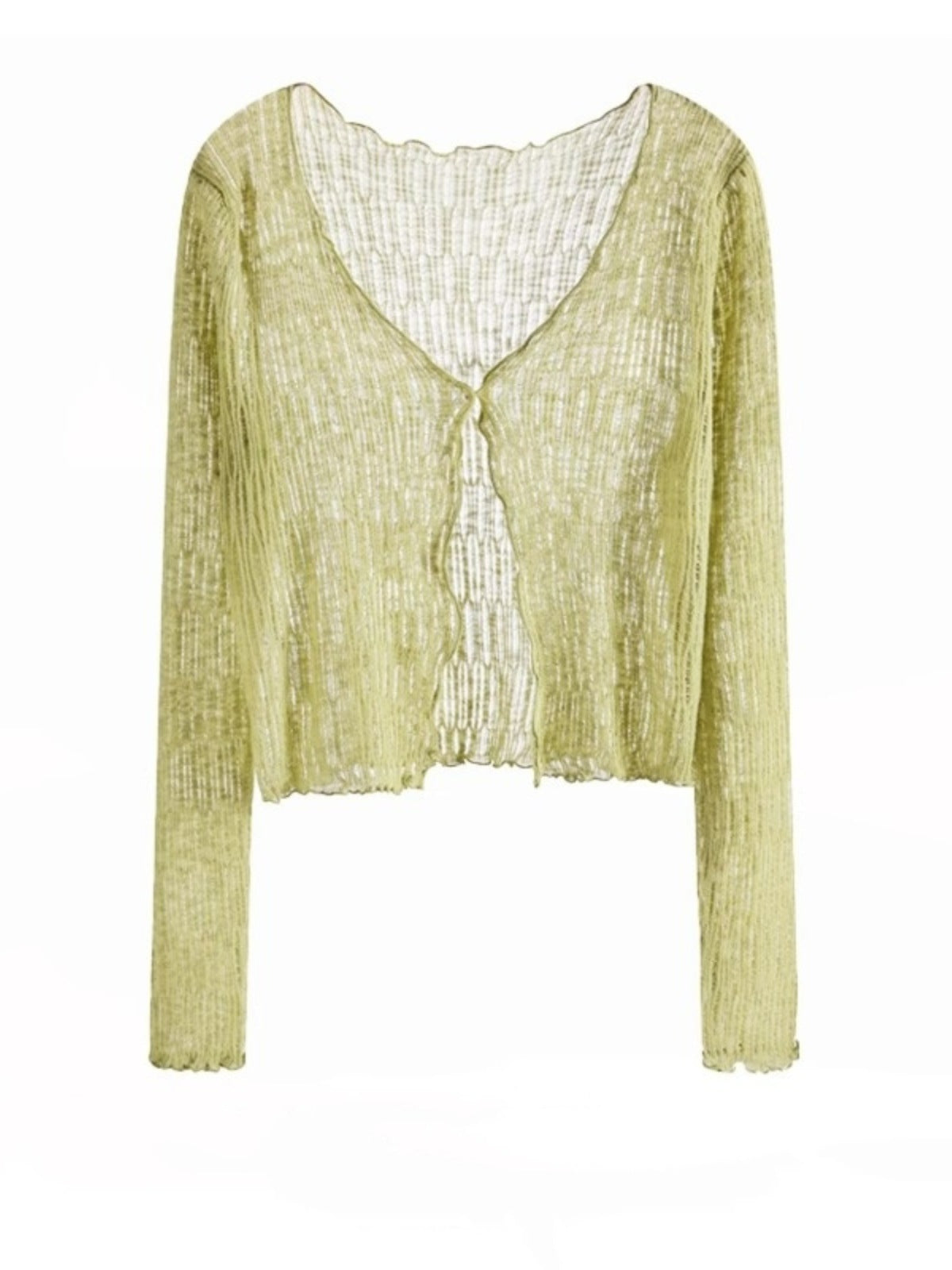 K1160 Ice silk sunscreen knitted cardigan for women summer thin short hollow outerwear with suspenders skirt shawl air conditioning blouse jacket