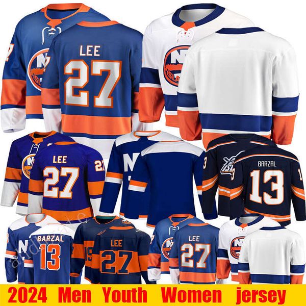 NY 13 Mathew Barzal Islander 2024 Stadium Series Jersey 8 Noah Dobson 30 Ilya Sorokin 14 Bo Horvat 29 Brock Nelson Hockey Jerseys Matt Marti