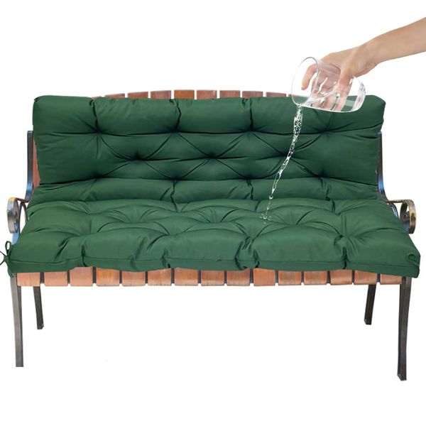 Waterproof bench cushion for outdoor furniture thick garden swing seat backrest cushion 23 seat replacement cushion 241125