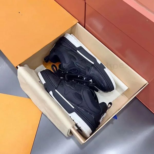 Designer flat sneaker virgil trainer casual shoes denim lovers leather abloh white green red blue letter overlays fashion platform mens wome