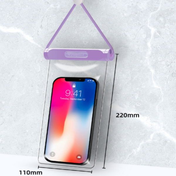 Touch Screen, Outdoor Swimming and Drifting Seag,Fluorescent light With AirbagTransparent Waterproof Mobile Phone Bag #9K