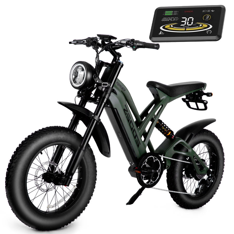 Z30 Electric Bike USA Stock Off-Road Fatbike Adult 20Inch Powerful Fat Tire Electric Bike 52V 1000W BAFANG Motor 20Ah Hydraulic Brakes Ebike