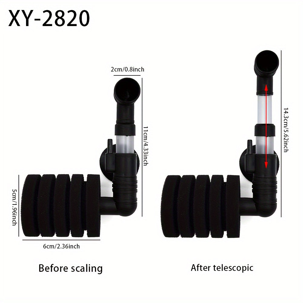 TEMU 3 Sizes Of Silent Filter, Suitable For 10 Gallon Aquariums, Ideal For Small Tropical And . Water Purification, Promotes Beneficial Growth. 4cm