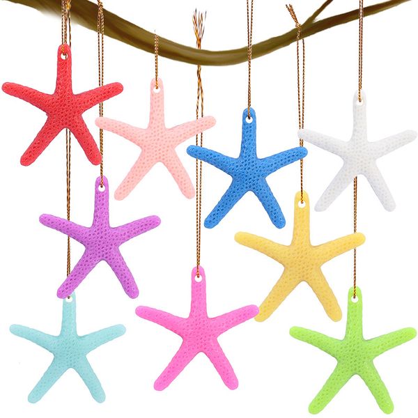 Candy Color Artificial Starfish Home Hangings Sea Star Resin Ornament Aquarium Decoration Beach Decor