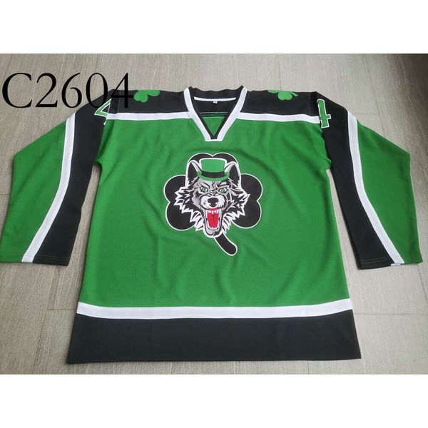 C26 Hockey jerseys Physical photos Chicago Wolves 4 Nardella Men Youth Women High School Size S-6XL or any name and number jersey