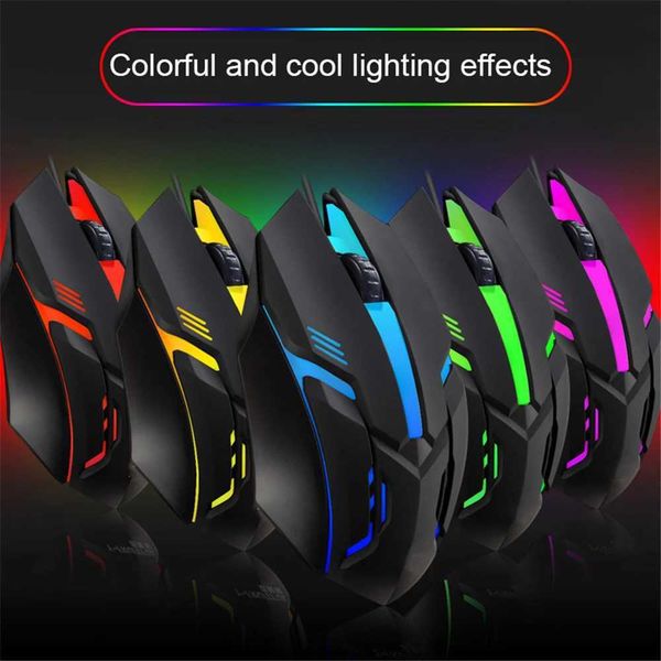 Mice USB Wired Gaming Mouse Backlit Ergonomic Mice 5500 DPI Backlight Adjustable Optical Mice for PC Gamer Computer Desktop CL241230