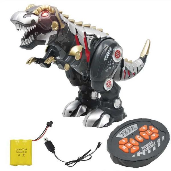Electronics Robots Charging electronic pet intelligent remote control dinosaur toy simulation mechanical robot light music sounds slide spin