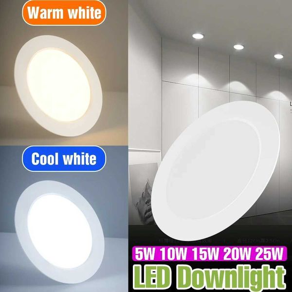 220V LED recessed round pendant light 5W 10W 15W 20W 25W 240V indoor living room kitchen spotlight warm-cold white CL240830