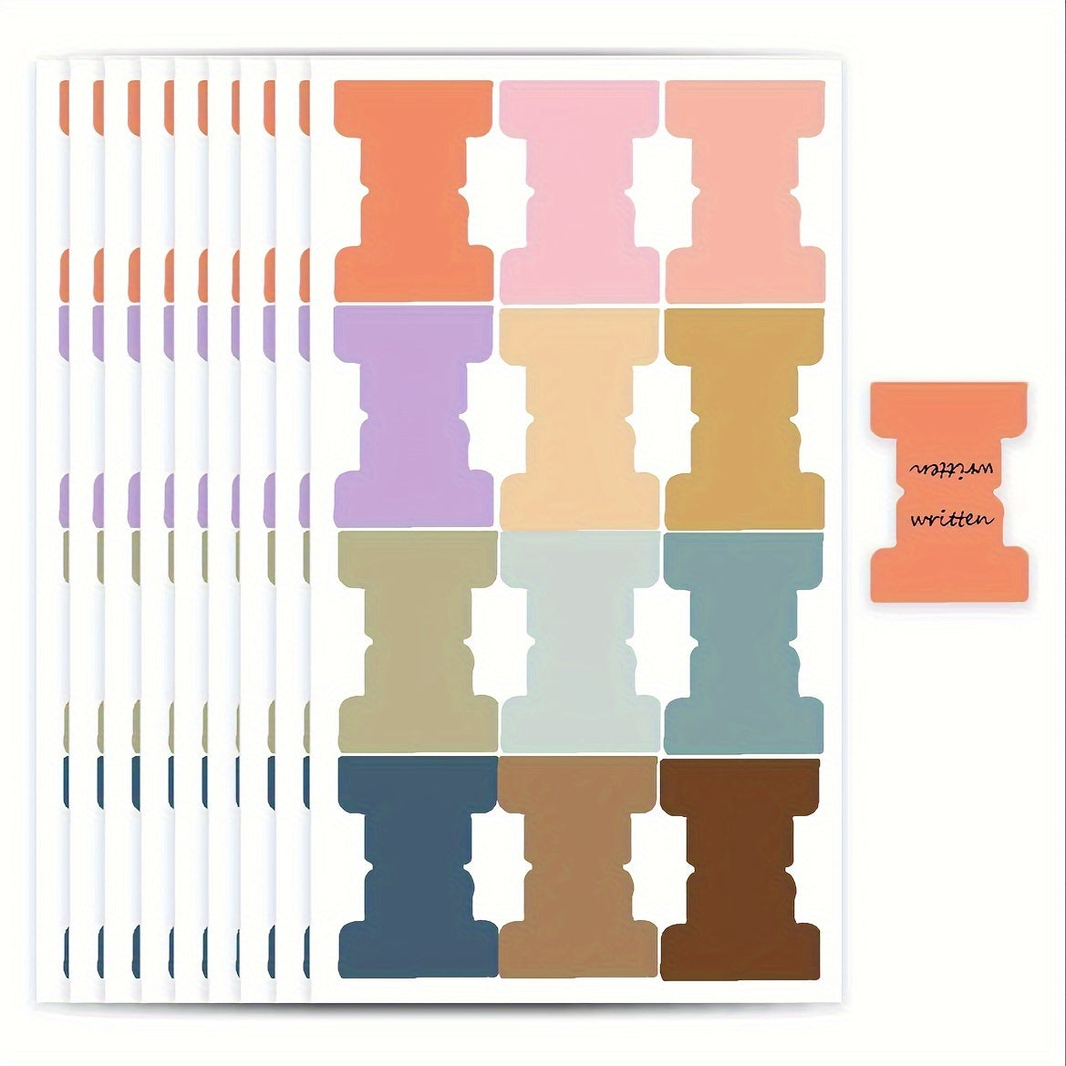 TEMU 600pcs Colorful Sticky Index Tabs, Page Markers With 12 Colors, Blank Monthly Planner Stickers, Flags For Diary And Notebook Bookmark