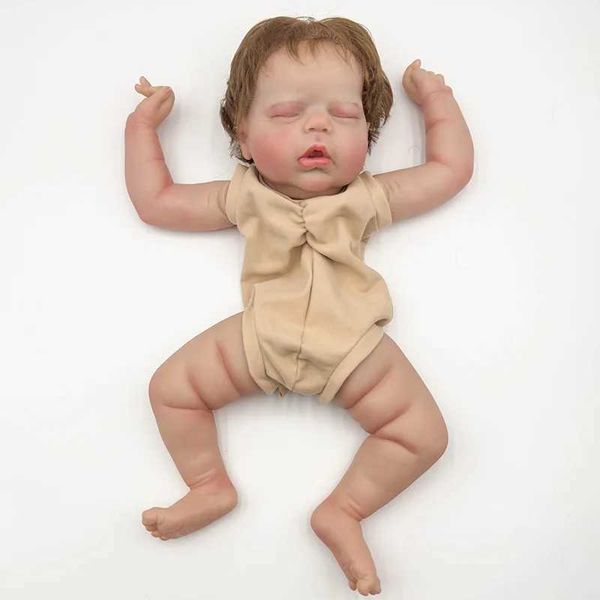 Dolls 22Inch Unassembled Doll Kit Alexis Lifelike Unfinished Painted Doll Kit Doll Parts with Hand Root HairL24731
