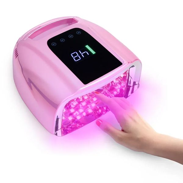 96W Wireless Nail Dryer Rechargeable UV Nail Lamp Dryer for Gel Polish Professional Nail Art Manicure Tools for Home 240729