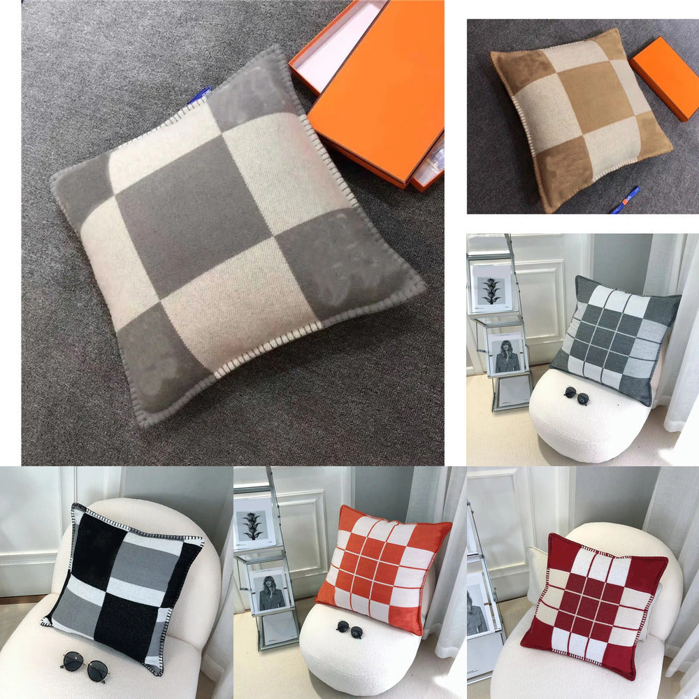 Light luxury designer pillowcase living room sofa square large waist pillow cushion pillowcase