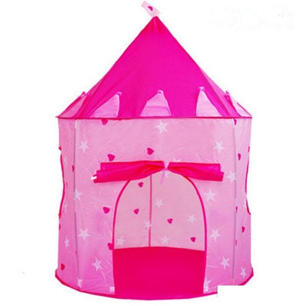 4 Colors Kids Toy Tents Children Folding Play House Portable Outdoor Indoor Toy Tent Princess Prince Castle Cubby Playhut