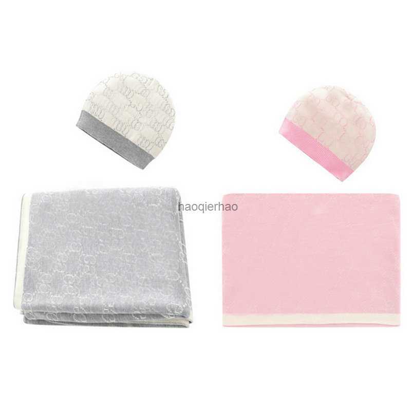 Baby Cotton Blankets Hat Boy Girl Children Knitted Jacquard Kids Designer Car Air Conditioner Blanket Mattress Carriage Hug Quilt Swaddling 120 85